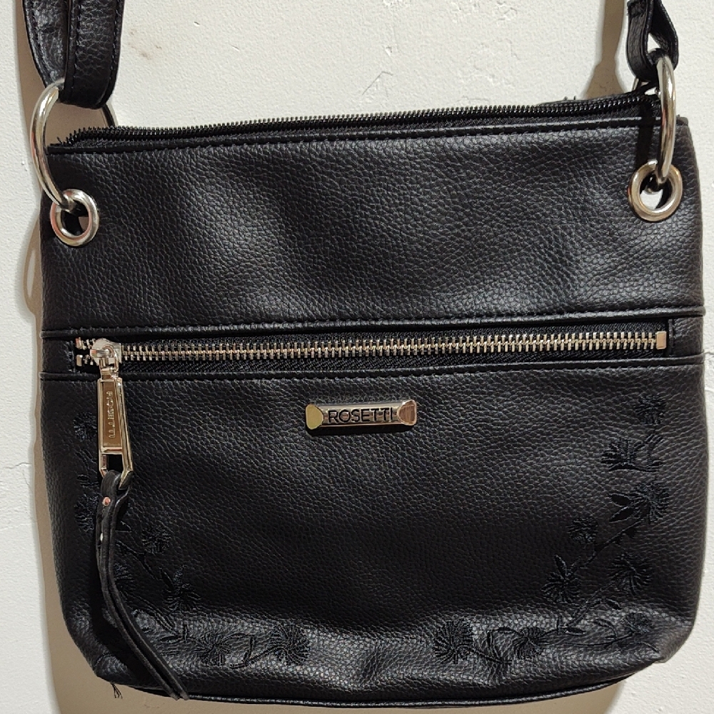 Rosetti Elegant Black Crossbody Bag